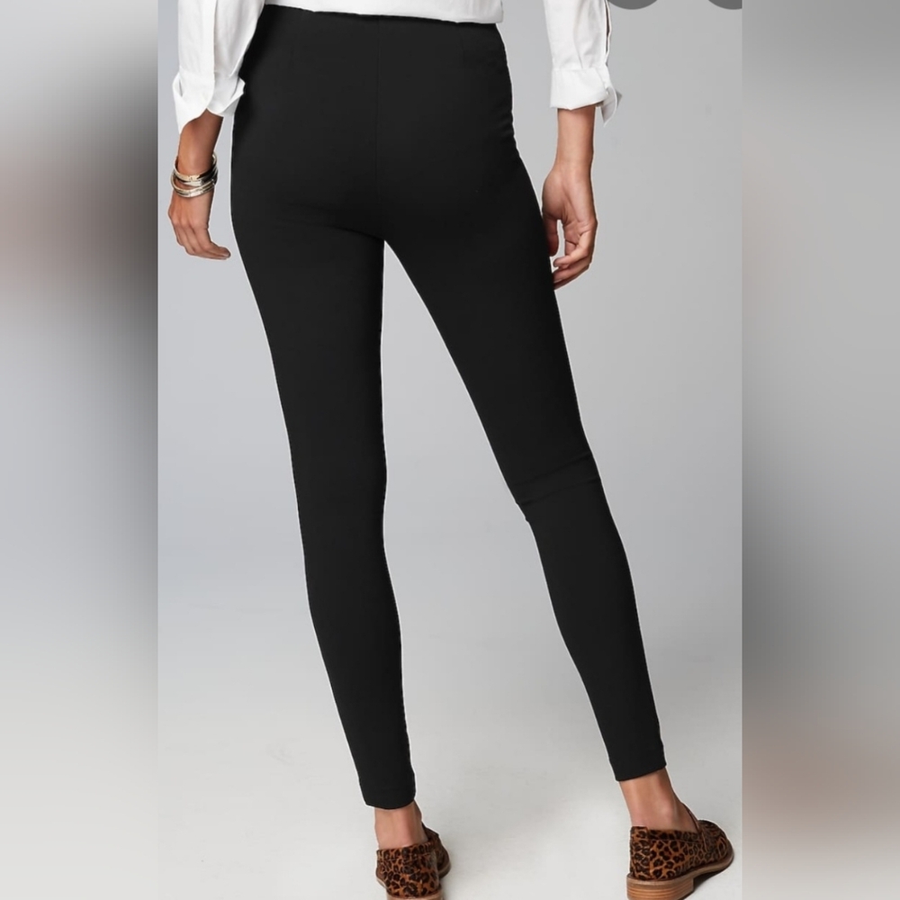 J Jill Black Pointe Leggings With Button Accents At Ankles - Womens Small Tall